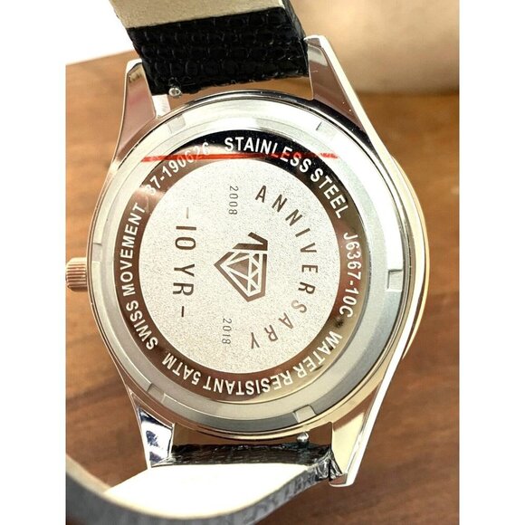 JBW Womens Watch J6367-10C Quartz 10 Year Anniversary Crystals Pave Leat… - Picture 7 of 14